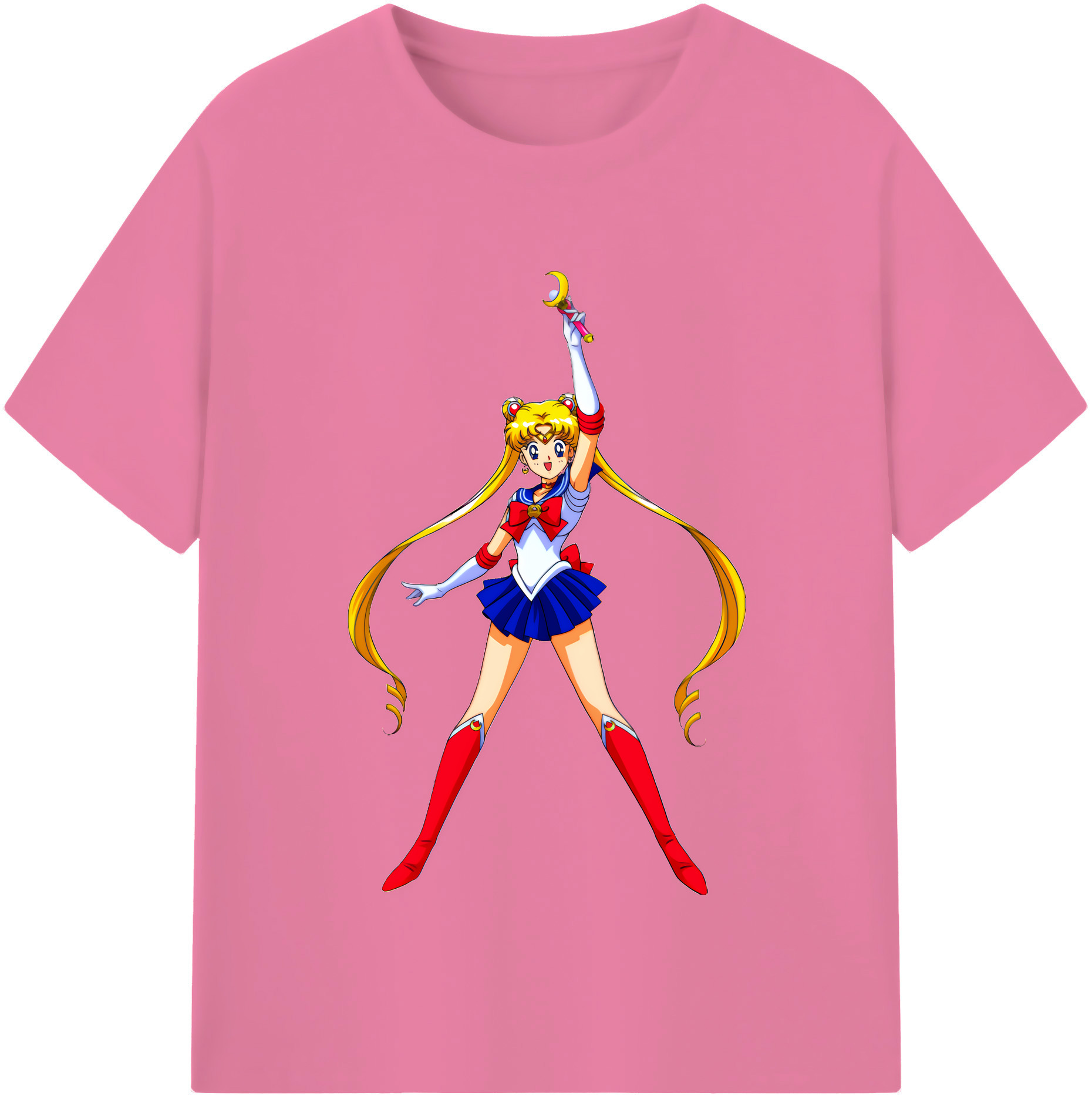 （画像用） 美少女戦士セーラームーン 月野 うさぎ つきの うさぎ Sailor Moon Tsukino Usagi 綿100％半袖Tシャツ（フロントプリント）